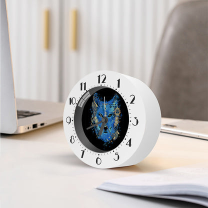 Native American Spiritual Wolf Print Alarm Clock