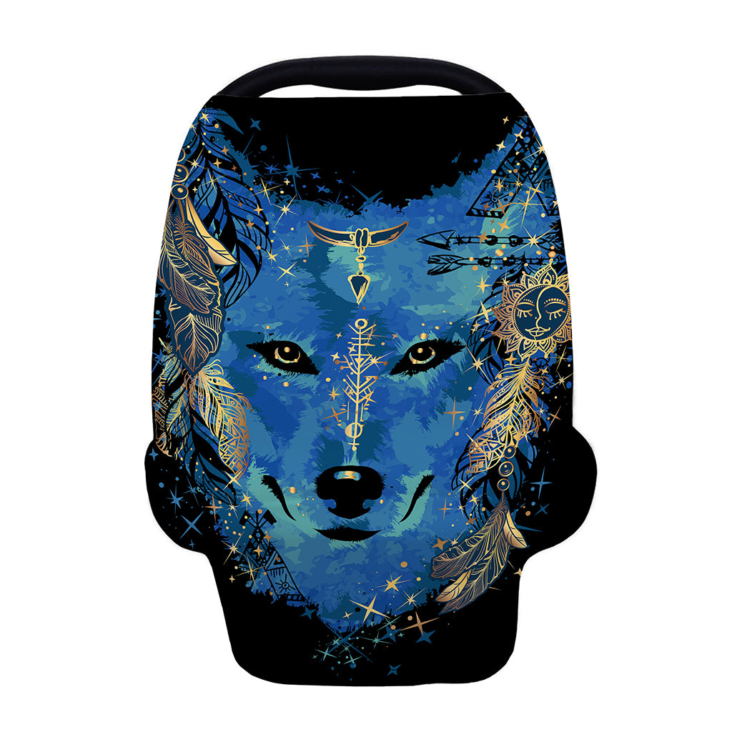 Native American Spiritual Wolf Print Baby Seat Cover