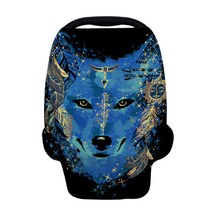 Native American Spiritual Wolf Print Baby Seat Cover