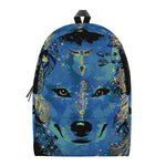 Native American Spiritual Wolf Print Backpack
