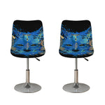 Native American Spiritual Wolf Print Bar Stool Covers