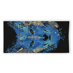 Native American Spiritual Wolf Print Beach Towel