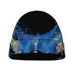 Native American Spiritual Wolf Print Beanie