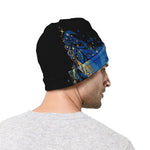 Native American Spiritual Wolf Print Beanie