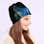 Native American Spiritual Wolf Print Beanie