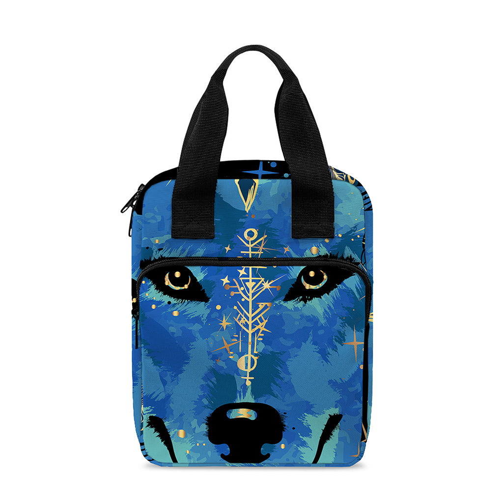 Native American Spiritual Wolf Print Bible Tote Bag