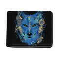 Native American Spiritual Wolf Print Bifold Wallet