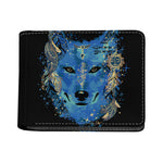 Native American Spiritual Wolf Print Bifold Wallet