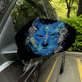 Native American Spiritual Wolf Print Car Side Mirror Covers