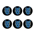 Native American Spiritual Wolf Print Coaster Set