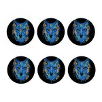 Native American Spiritual Wolf Print Coaster Set
