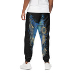 Native American Spiritual Wolf Print Cotton Pants