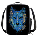 Native American Spiritual Wolf Print Crossbody Lunch Bag