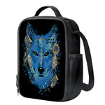 Native American Spiritual Wolf Print Crossbody Lunch Bag