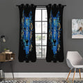 Native American Spiritual Wolf Print Grommet Curtain Panels