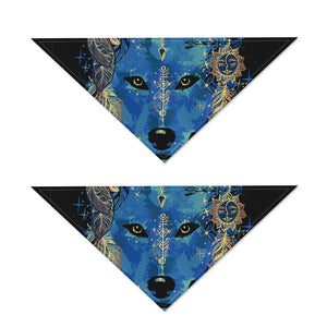 Native American Spiritual Wolf Print Dog Bandana