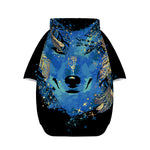 Native American Spiritual Wolf Print Dog Zip Up Hoodie