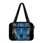 Native American Spiritual Wolf Print Double Strap Bible Bag
