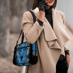 Native American Spiritual Wolf Print Double Strap Bible Bag