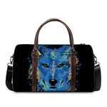 Native American Spiritual Wolf Print Duffle Bag