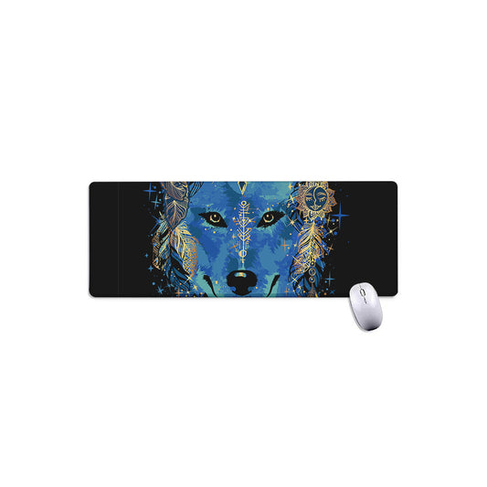 Native American Spiritual Wolf Print Extended Mouse Pad