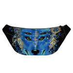Native American Spiritual Wolf Print Fanny Pack