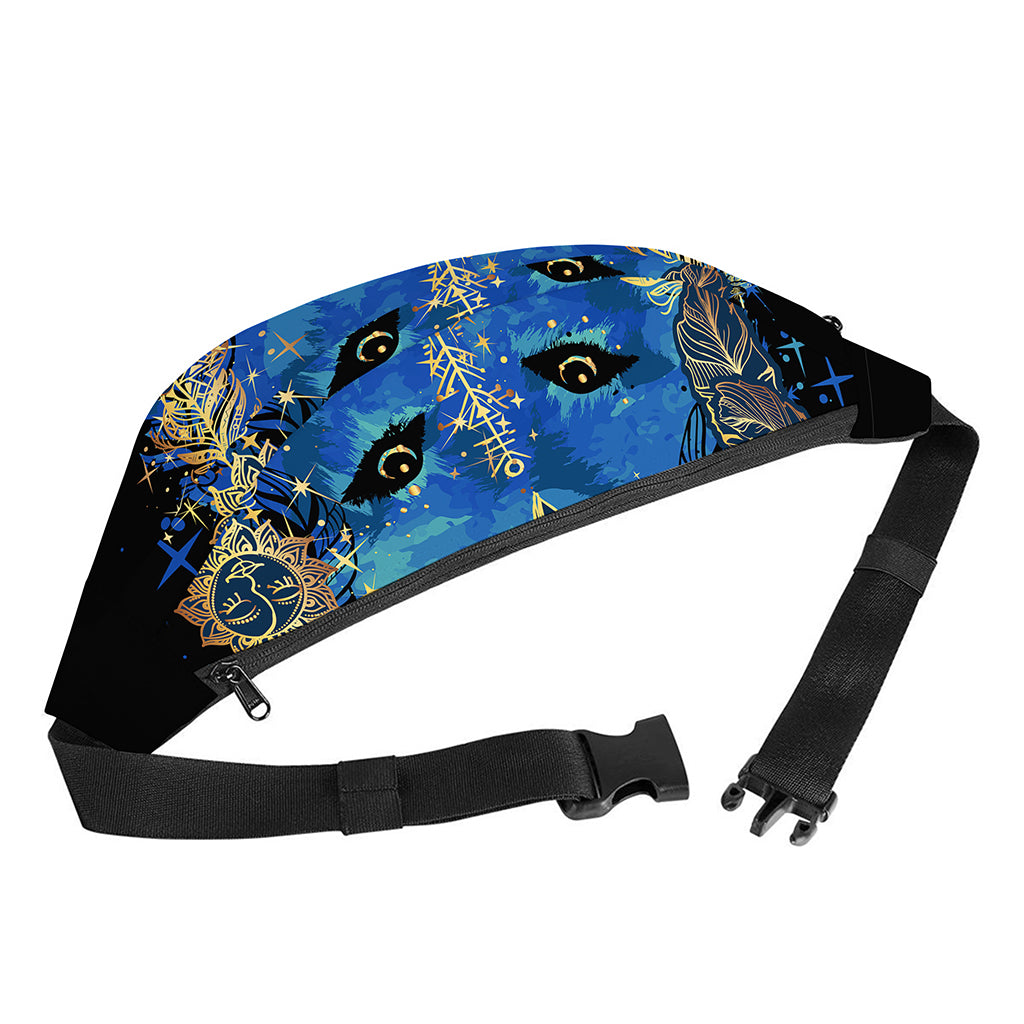 Native American Spiritual Wolf Print Fanny Pack