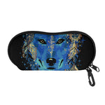 Native American Spiritual Wolf Print Glasses Case