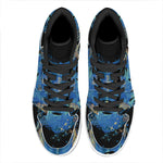 Native American Spiritual Wolf Print High Top Leather Sneakers