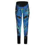 Native American Spiritual Wolf Print High-Waisted Pocket Leggings