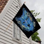 Native American Spiritual Wolf Print House Flag