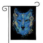 Native American Spiritual Wolf Print House Flag