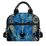 Native American Spiritual Wolf Print Insulated Lunch Bag