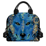 Native American Spiritual Wolf Print Insulated Lunch Bag