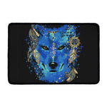 Native American Spiritual Wolf Print Kitchen Mat