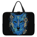 Native American Spiritual Wolf Print Laptop Sleeve With Handle