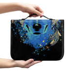 Native American Spiritual Wolf Print Leather Bible Cover