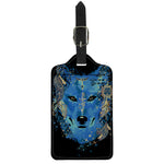 Native American Spiritual Wolf Print Luggage Tag