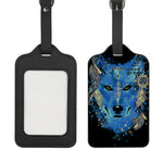Native American Spiritual Wolf Print Luggage Tag