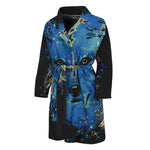 Native American Spiritual Wolf Print Men's Bathrobe
