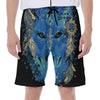 Native American Spiritual Wolf Print Men's Beach Shorts