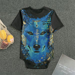 Native American Spiritual Wolf Print Men's Bodysuit