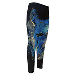 Native American Spiritual Wolf Print Men's Compression Pants