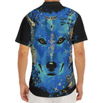 Native American Spiritual Wolf Print Men's Deep V-Neck Shirt