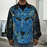 Native American Spiritual Wolf Print Men's Shirt Jacket