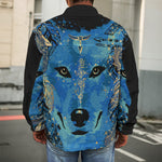 Native American Spiritual Wolf Print Men's Shirt Jacket