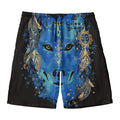 Native American Spiritual Wolf Print Men's Swim Trunks