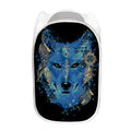 Native American Spiritual Wolf Print Mesh Laundry Hamper