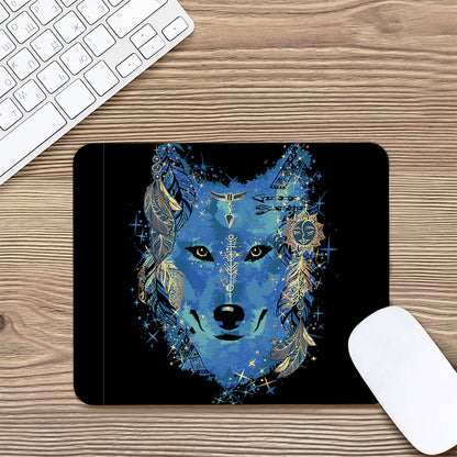 Native American Spiritual Wolf Print Mouse Pad