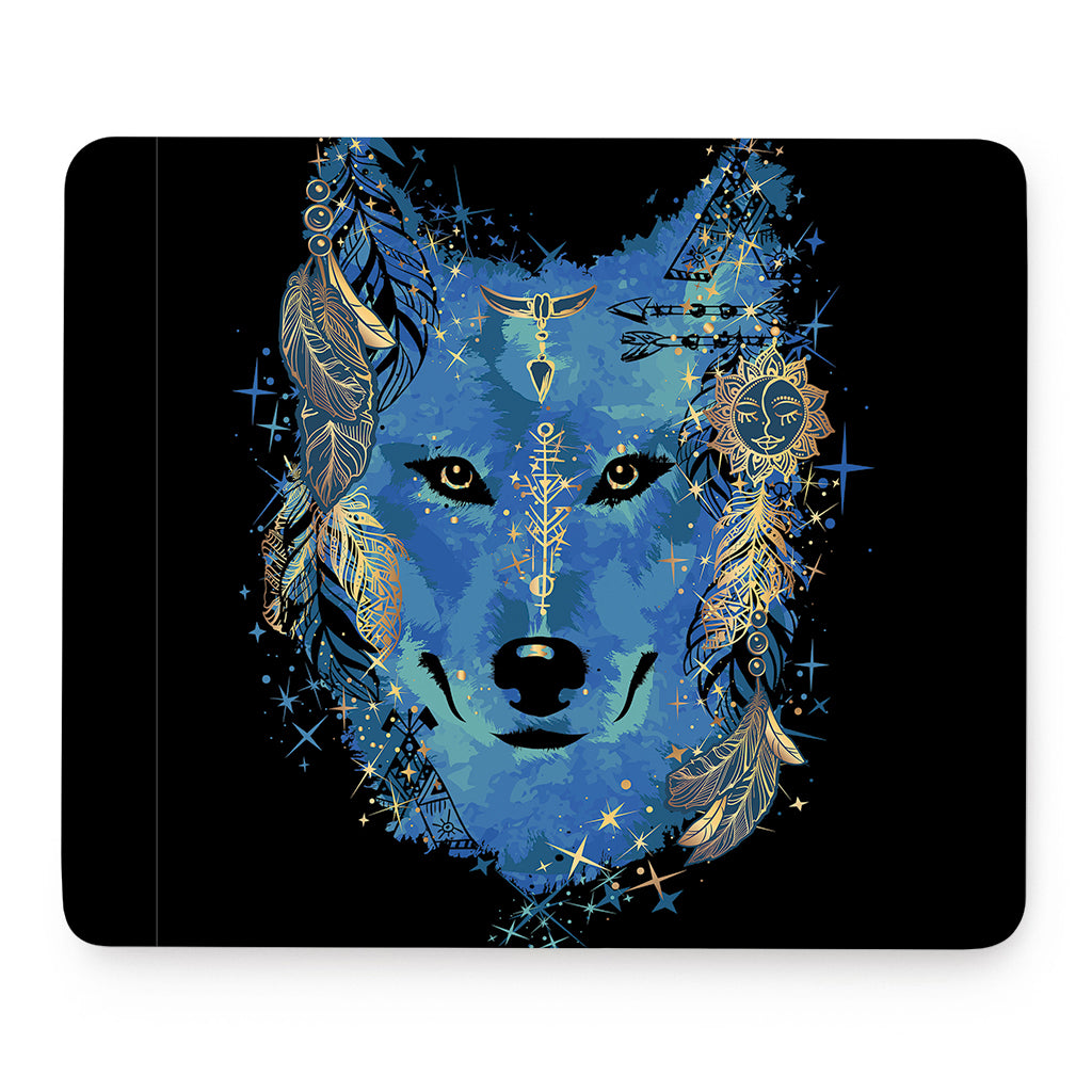 Native American Spiritual Wolf Print Mouse Pad